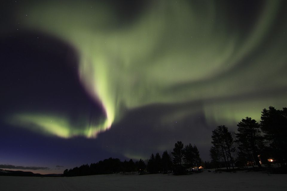 Ein Abend auf Tour während der Vindelfjällenexpedition