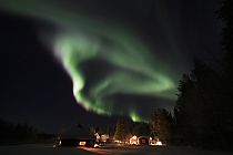 Polarlicht über der Huskyfarm